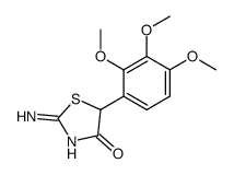 2-Imino-5-(2,3,4-trimethoxyphenyl)thiazolidin-4-on结构式