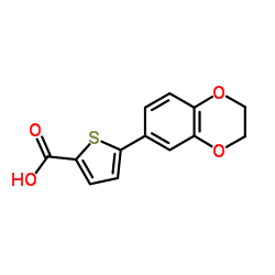 5-(2,3-DIHYDRO-1,4-BENZODIOXIN-6-YL)THIOPHENE-2-CARBOXYLIC ACID结构式
