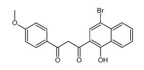 5-bromo-2-hydroxy-4'-methoxy-3,4-benzodibenzoylmethane Structure