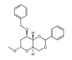 (4aR,6S,8R,8aS)-8-(benzyloxy)-6-methoxy-2-phenylhexahydropyrano[3,2-d][1,3]dioxine结构式