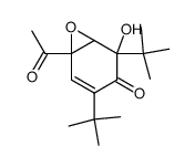 6-acetyl-2,4-di-tert-butyl-2-hydroxy-7-oxabicyclo[4.1.0]hept-4-en-3-one Structure