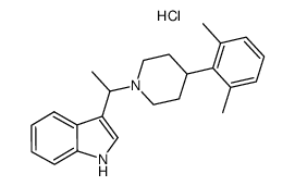 3-{1-[4-(2,6-dimethyl-phenyl)-piperidin-1-yl]-ethyl}-1H-indole hydrochloride结构式