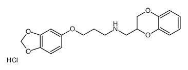 3-(1,3-Benzodioxol-5-yloxy)-N-(2,3-dihydro-1,4-benzodioxin-2-ylme thyl)-1-propanamine hydrochloride (1:1) Structure