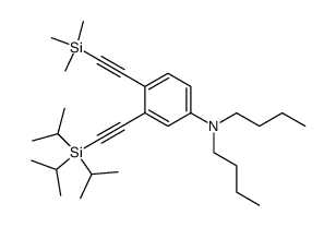 N,N-dibutyl-3-[(triisopropylsilyl)ethynyl]-4-[(trimethylsilyl)ethynyl]aniline Structure