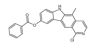 1-chloro-9-(benzoyloxy)-5-methyl-5H-pyrido[4,3-b]carbazole Structure