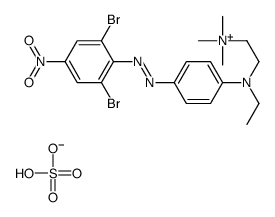 [2-[[4-[(2,6-dibromo-4-nitrophenyl)azo]phenyl]ethylamino]ethyl]trimethylammonium hydrogen sulphate结构式