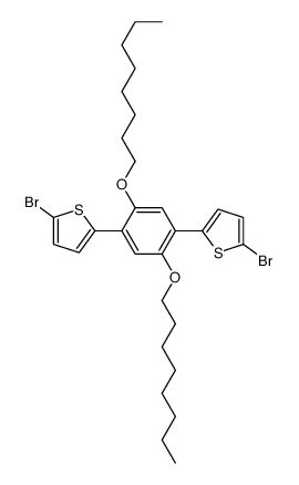 2-bromo-5-[4-(5-bromothiophen-2-yl)-2,5-dioctoxyphenyl]thiophene结构式