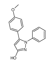 3-(4-methoxyphenyl)-2-phenyl-1H-pyrazol-5-one结构式