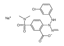 sodium 2-[3-(3-chlorophenyl)-1-methyltriazen-2-yl]-5-[(dimethylamino)sulphonyl]benzoate结构式