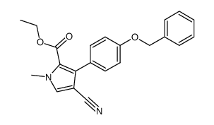 3-(4-benzyloxy-phenyl)-4-cyano-1-methyl-1H-pyrrole-2-carboxylic acid ethyl ester结构式