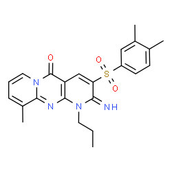 3-[(3,4-dimethylphenyl)sulfonyl]-2-imino-10-methyl-1-propyl-1,2-dihydro-5H-dipyrido[1,2-a:2,3-d]pyrimidin-5-one Structure