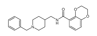 N-[[1-(benzyl)-4-piperidinyl]methyl]-1,4-benzodioxane-5-carboxamide结构式