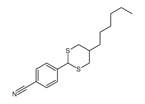 4-(5-hexyl-1,3-dithian-2-yl)benzonitrile Structure