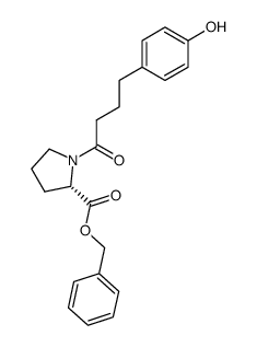 N-<4-(4-hydroxyphenyl)butyryl>-L-proline benzyl ester Structure