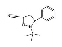 (3R,5R)-2-tert-butyl-3-phenyl-1,2-oxazolidine-5-carbonitrile结构式