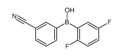 (3-cyanophenyl)-(2,5-difluorophenyl)borinic acid结构式