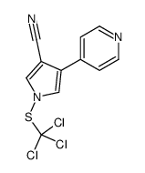 4-pyridin-4-yl-1-(trichloromethylsulfanyl)pyrrole-3-carbonitrile Structure