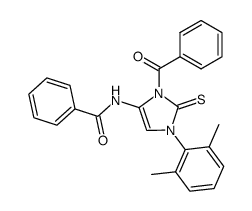 1-(2,6-dimethylphenyl)-3-benzoyl-4-benzoylamino-4-imidazoline-2-thione Structure