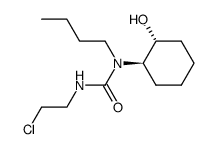 3-n-butyl-1-(2-chloroethyl)-3-(trans-2-hydroxycyclohexyl)urea Structure