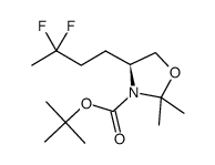 (S)-tert-butyl 4-(3,3-difluorobutyl)-2,2-dimethyloxazolidine-3-carboxylate结构式