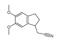 2-(5,6-dimethoxy-2,3-dihydro-1H-inden-1-yl)acetonitrile结构式
