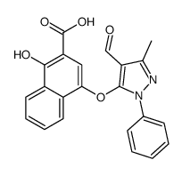 4-[(4-Formyl-3-methyl-1-phenyl-1H-pyrazol-5-yl)oxy]-1-hydroxy-2-naphthalenecarboxylic acid结构式