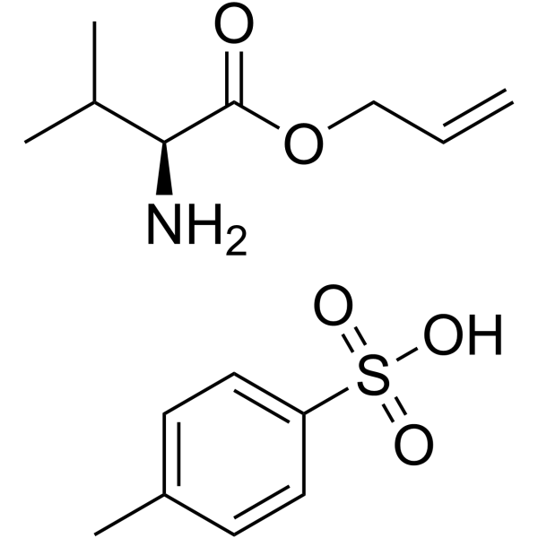 L-缬氨酸烯丙基酯对甲苯磺酸结构式