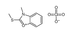 3-methyl-2-methylsulfanyl-1,3-benzoxazol-3-ium,perchlorate结构式