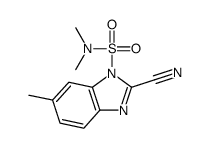 2-cyano-N,N,6-trimethylbenzimidazole-1-sulfonamide结构式