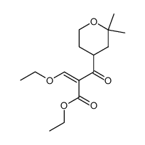 ethyl α-ethoxymethylene-β-(2,2-dimethyltetrahydro-4-pyranyl)-β-oxopropionate结构式