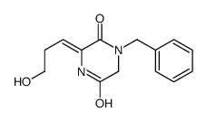 1-benzyl-3-(3-hydroxypropylidene)piperazine-2,5-dione结构式