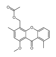 (1-methoxy-3,8-dimethyl-9-oxoxanthen-4-yl)methyl acetate Structure