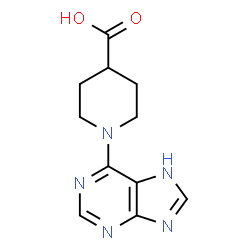 1-(9H-Purin-6-yl)piperidine-4-carboxylic acid结构式