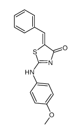 2-(4-Methoxyphenyl)-5-benzylidenethiazolin-4-one Structure