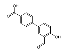 4-(3-formyl-4-hydroxyphenyl)benzoic acid结构式