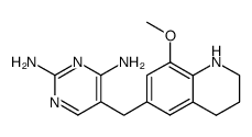 2,4-Diamino-5-(1,2,3,4-tetrahydro-8-methoxy-6-quinolylmethyl)pyrimidine结构式