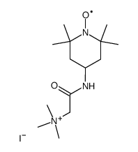 N-(((1-oxyl-2,2,6,6-tetramethyl-4-piperidyl)carbamoyl)methyl)trimethylammonium iodide结构式