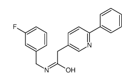 N-[(3-fluorophenyl)methyl]-2-(6-phenylpyridin-3-yl)acetamide结构式