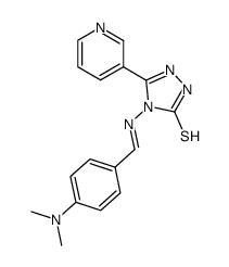 4-{[1-(4-Dimethylamino-phenyl)-meth-(E)-ylidene]-amino}-5-pyridin-3-yl-4H-[1,2,4]triazole-3-thiol Structure
