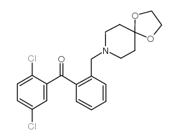 2,5-二氯-2'-[8-(1,4-二恶-8-氮杂螺-[4.5]癸基)甲基]苯甲酮结构式