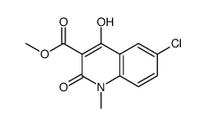 methyl 6-chloro-4-hydroxy-1-methyl-2-oxoquinoline-3-carboxylate结构式