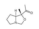 Ethanone, 1-(tetrahydro-1-methyl-1H,3H-pyrrolo[1,2-c]oxazol-1-yl)-, (1R-cis)-结构式