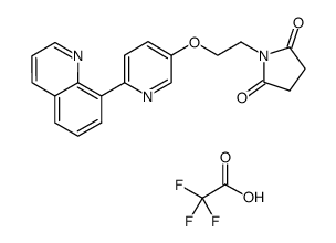 1-(2-(6-(quinolin-8-yl)-pyridin-3-yloxy)ethyl)pyrrolidine-2,5-dione trifluoroacetate Structure