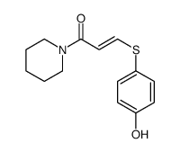 3-(4-hydroxyphenyl)sulfanyl-1-piperidin-1-ylprop-2-en-1-one结构式
