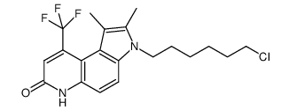 3-(6-chloro-hexyl)-1,2-dimethyl-9-trifluoromethyl-3,6-dihydro-pyrrolo[3,2-f]quinolin-7-one结构式