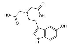 2-[carboxymethyl-[2-(5-hydroxy-1H-indol-3-yl)ethyl]amino]acetic acid结构式