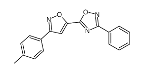 5-[3-(4-methylphenyl)-1,2-oxazol-5-yl]-3-phenyl-1,2,4-oxadiazole结构式
