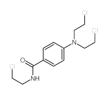 4-[bis(2-chloroethyl)amino]-N-(2-chloroethyl)benzamide结构式