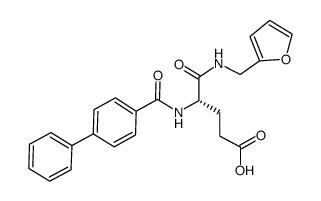 N2-(1,1'-biphenyl-4-ylcarbonyl)-N-(2-furylmethyl)-L-α-glutamine Structure