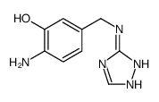 2-amino-5-[(1H-1,2,4-triazol-5-ylamino)methyl]phenol结构式